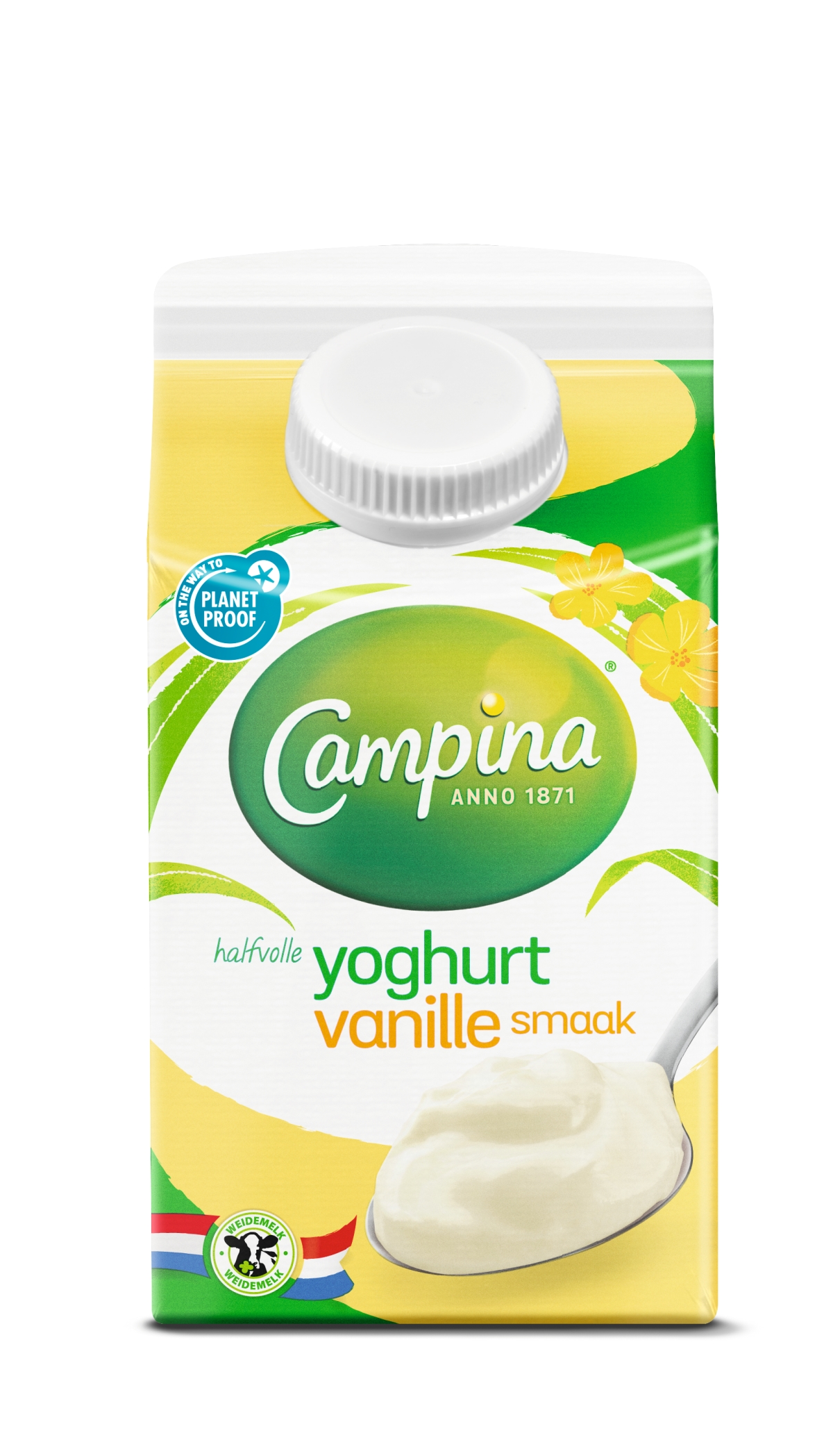 Halfvolle yoghurt met vanille smaak 500ml