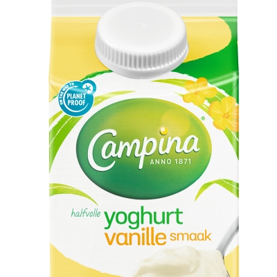 Halfvolle yoghurt met vanille smaak 500ml